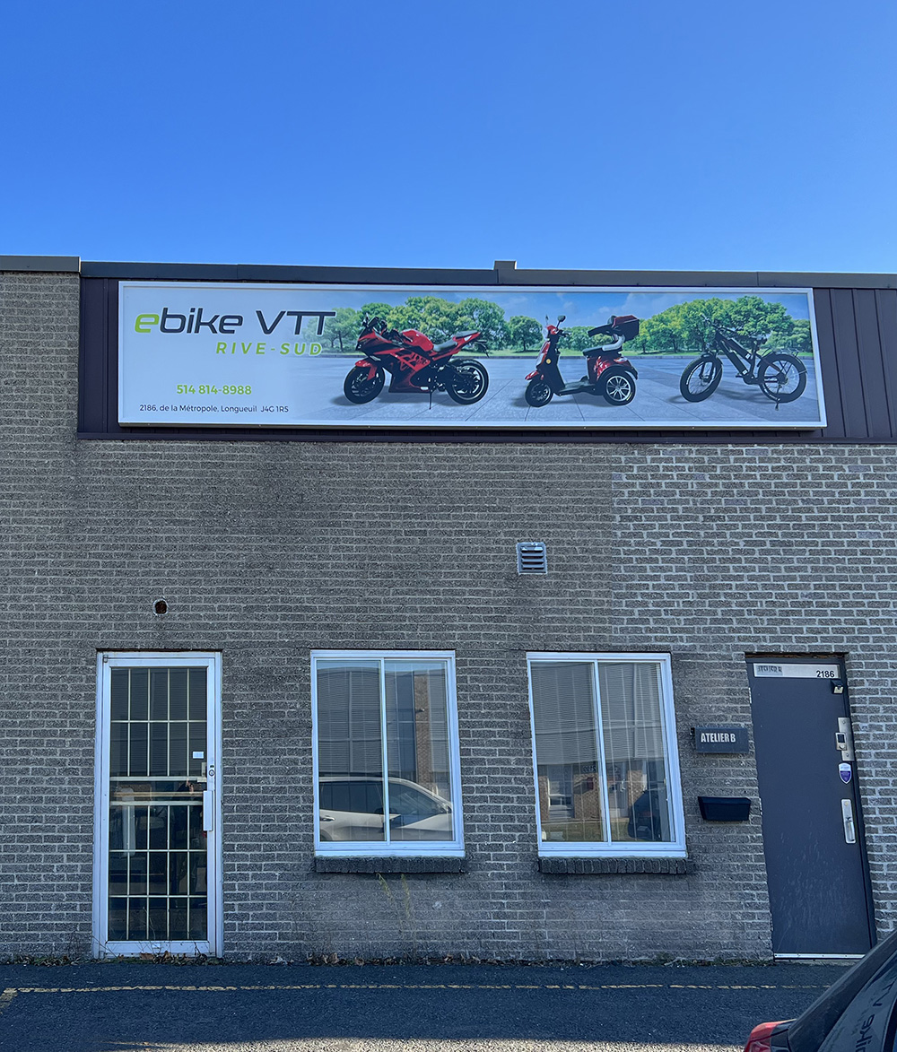 Façade de la boutique eBike VTT